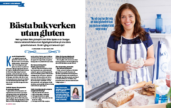 Baka glutenfritt! Hälsoprofilen Ulrika Davidsson bjuder på glutenfria bakverk ur sin nya bakbok.